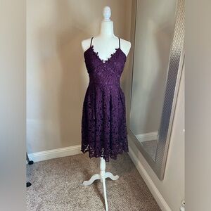 Purple eyelet dress
